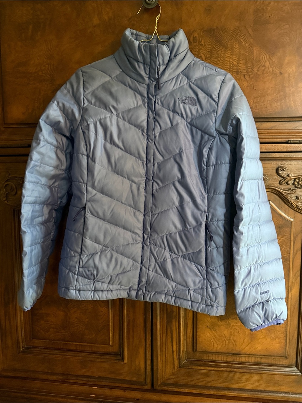 The North Face Women's Light Purple Quilted Puffer Jacket